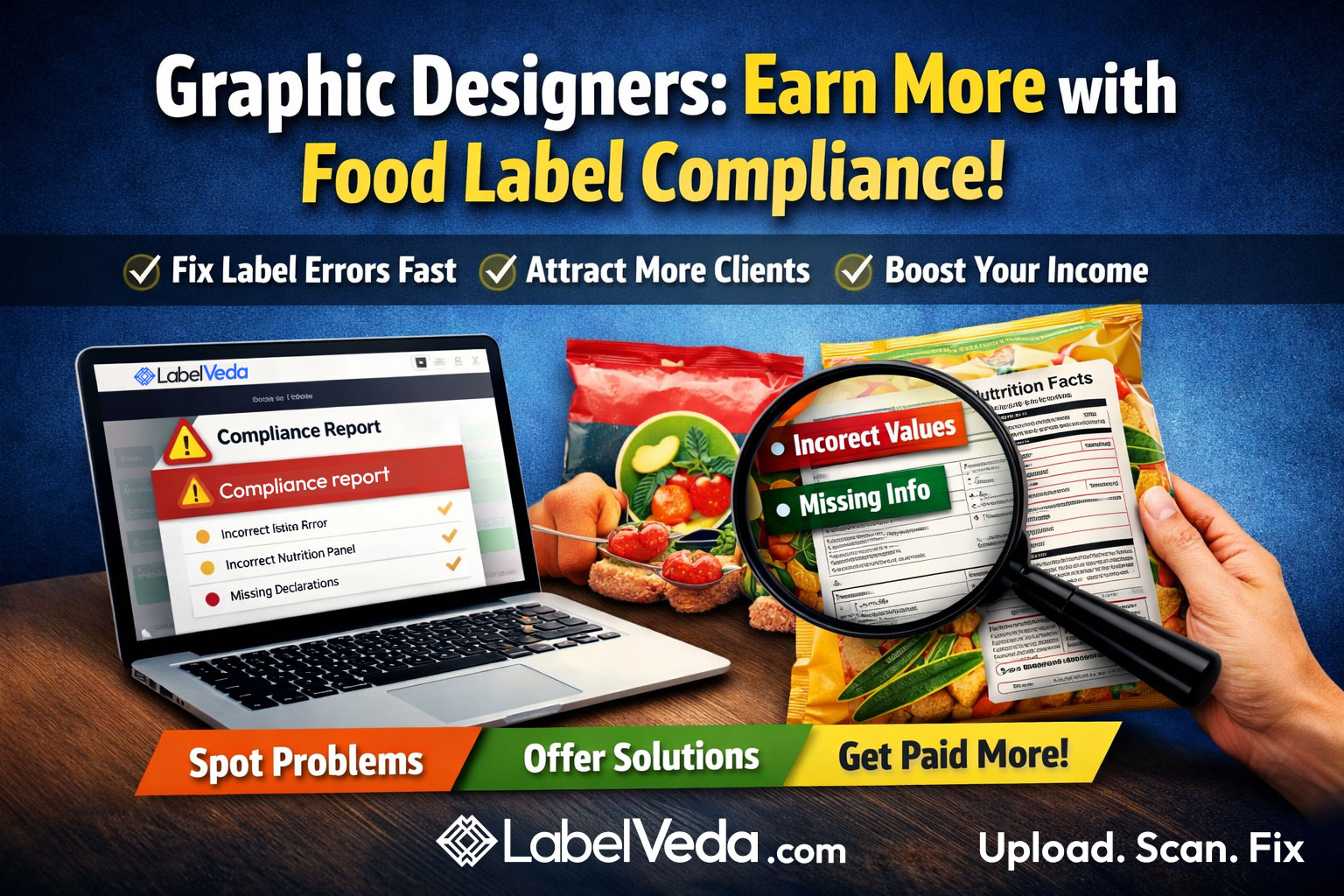 How Graphic Designers Can Earn More with Food Label Compliance